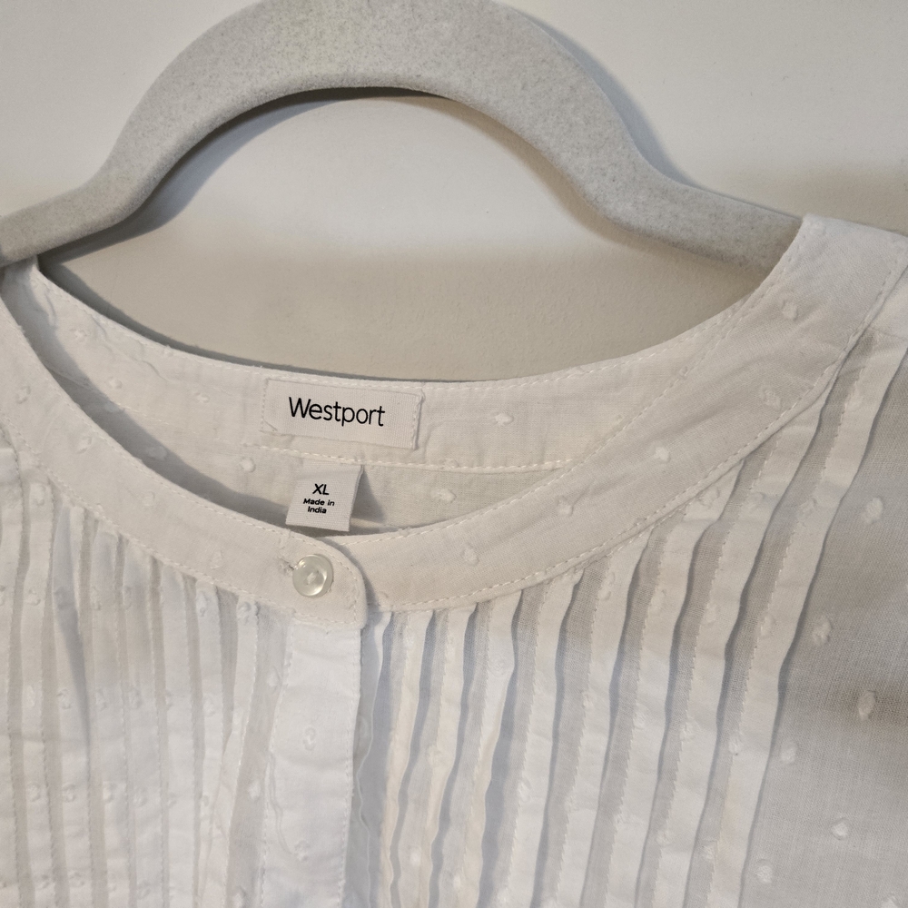 Westport White Textured Blouse - Picture 5 of 6